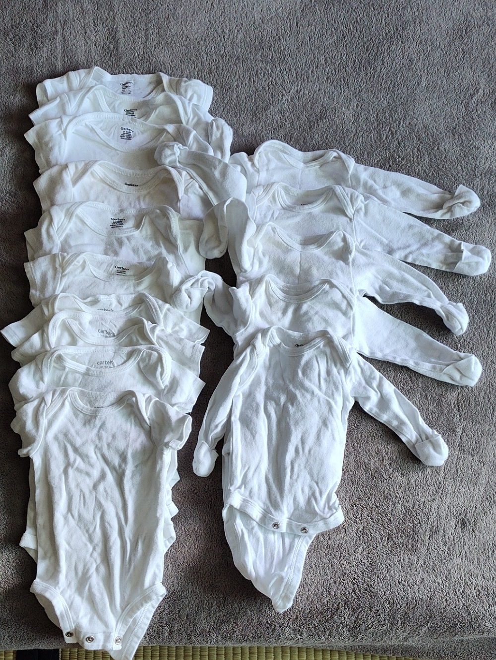 Lot of White Baby Onesies 0-3M